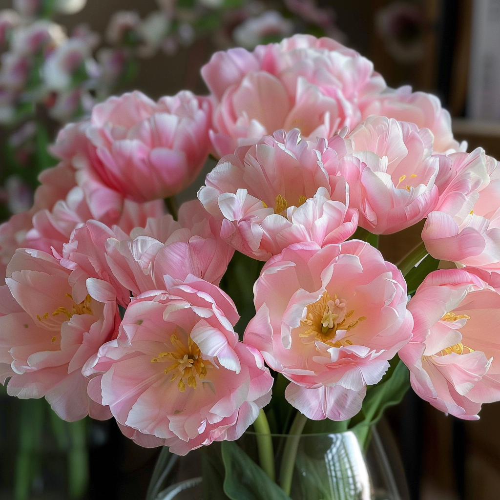 
                  
                    Pink peony-shaped tulips
                  
                